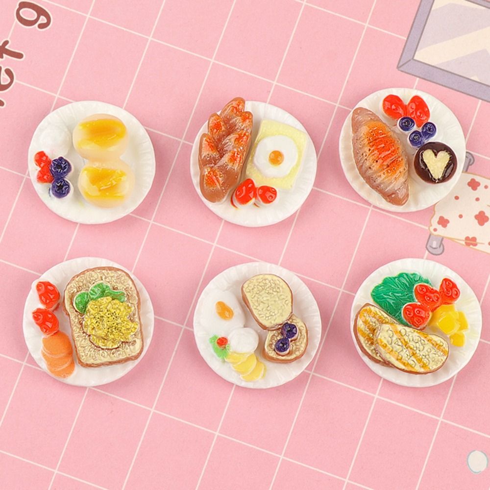 Kids Outdoor Kitchen Accessories - บ้านตุ๊กตาจานผสมอาหารเรซิ่นสีสันสดใสจำลองอาหารจำลองขนาดเล็กทำครัว DIY อุปกรณ์เสริมสำหรับเด็ก