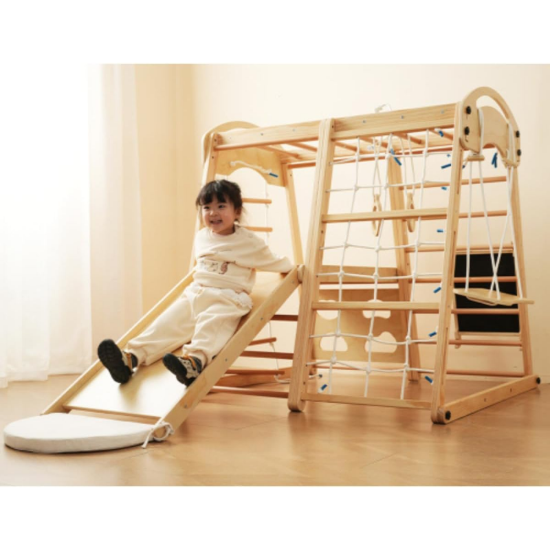 สไลเดอร์ไม้ในร่ม ชุดเครื่องเล่ - Kids Outdoor Climbing Frame บทวิจารณ์และราคา