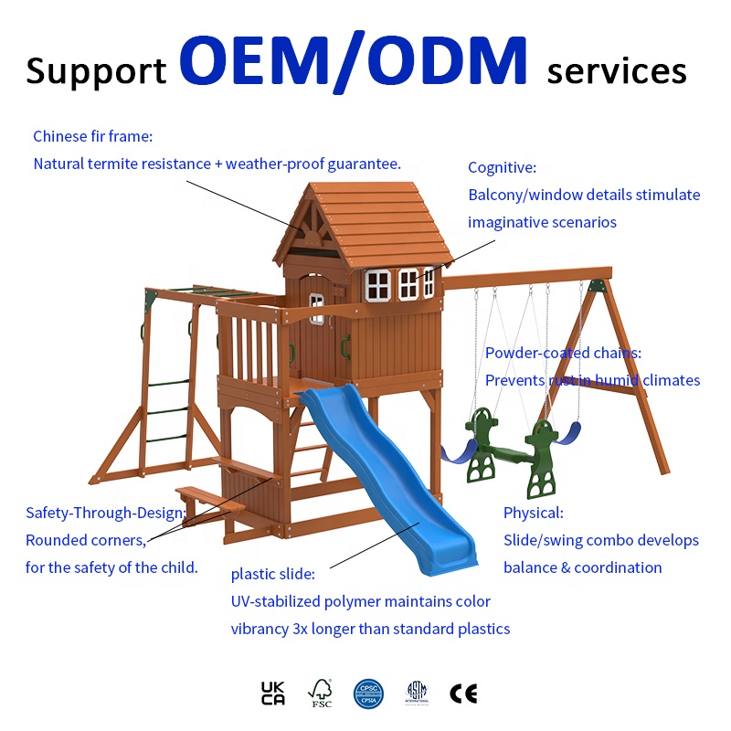ชุดเครื่องเล่นสนามเด็กเล่นกลาง - Kids Outdoor Climbing Frame บทวิจารณ์และราคา