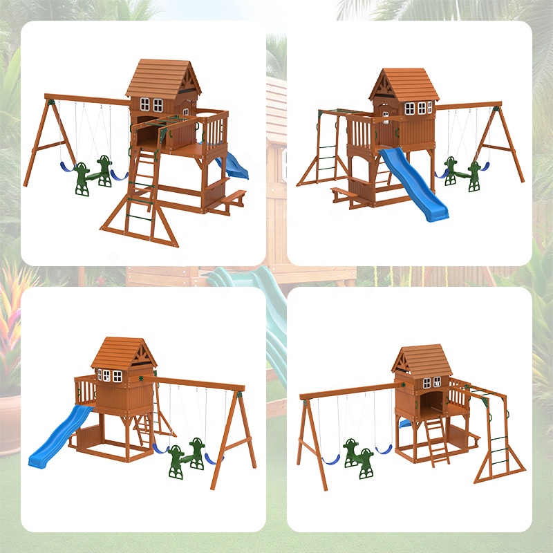 ชุดเครื่องเล่นสนามเด็กเล่นกลาง - Kids Outdoor Climbing Frame บทวิจารณ์และราคา