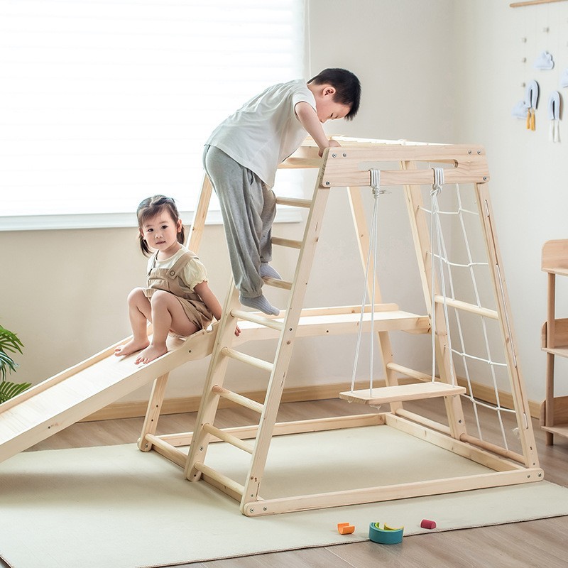 ชุดเครื่องเล่นสนามเด็กเล่นกลาง - Kids Outdoor Climbing Frame บทวิจารณ์และราคา