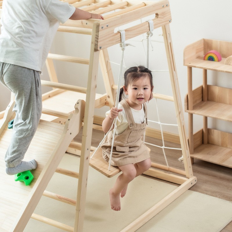 ชุดเครื่องเล่นสนามเด็กเล่นกลาง - Kids Outdoor Climbing Frame บทวิจารณ์และราคา