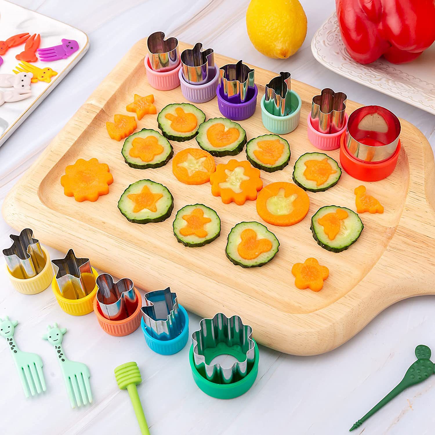 เครื่องตัดผักสแตนเลสรูปร่างชุด - Kids Outdoor Kitchen Accessories บทวิจารณ์และราคา