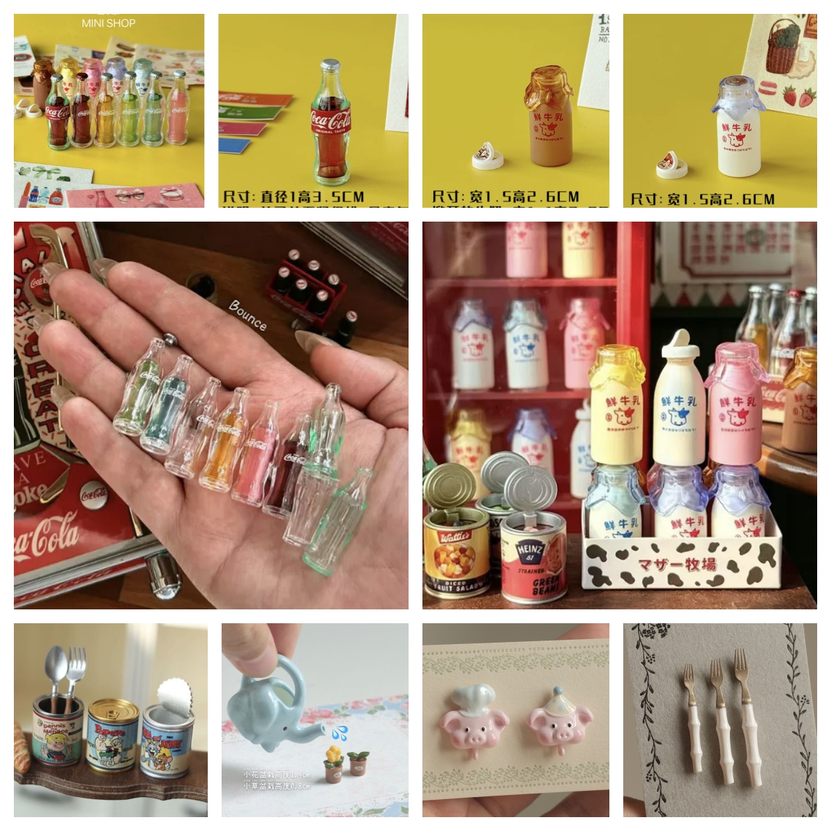 ชุดขวดนมโคล่าขนาดเล็ก 6 สี กระ - Kids Outdoor Kitchen Accessories บทวิจารณ์และราคา