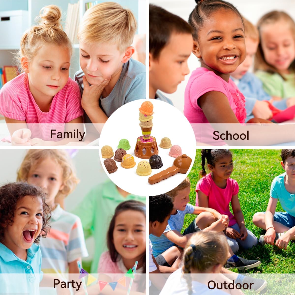 ไอศกรีมเด็กซ้อนเกมจําลองอาหาร  - Kids Outdoor Kitchen Accessories บทวิจารณ์และราคา
