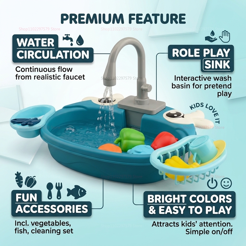 ของเล่นอ่างน้ำแบบโต้ตอบสำหรับเ - Kids Outdoor Kitchen Accessories บทวิจารณ์และราคา